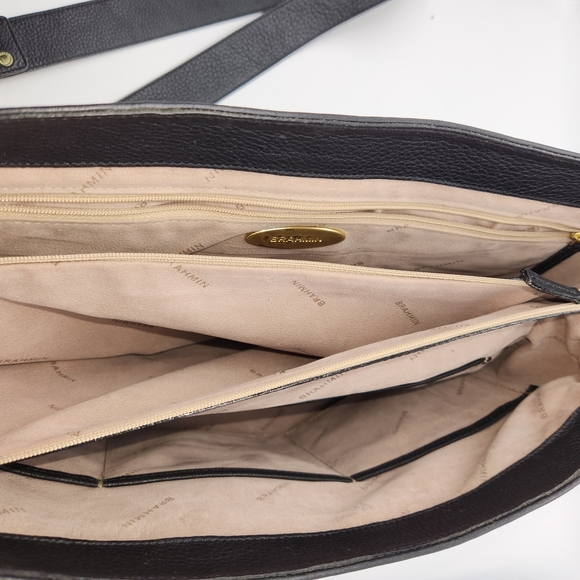 Brahmin Pebbled Leather Briefcase/Laptop Bag Black - Picture 11 of 12